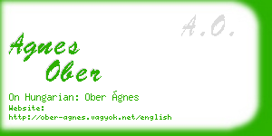 agnes ober business card